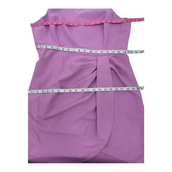 Black Halo Lilac Brett Drape Mini Dress Sleeveless Crepe in Lilac - Picture 6 of 9